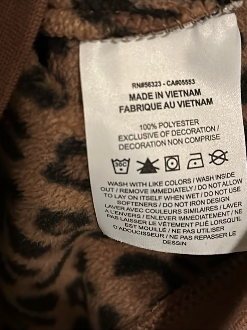 Nike Leopard Print Crewneck Sweater in Brown and Black - Picture 3 of 3